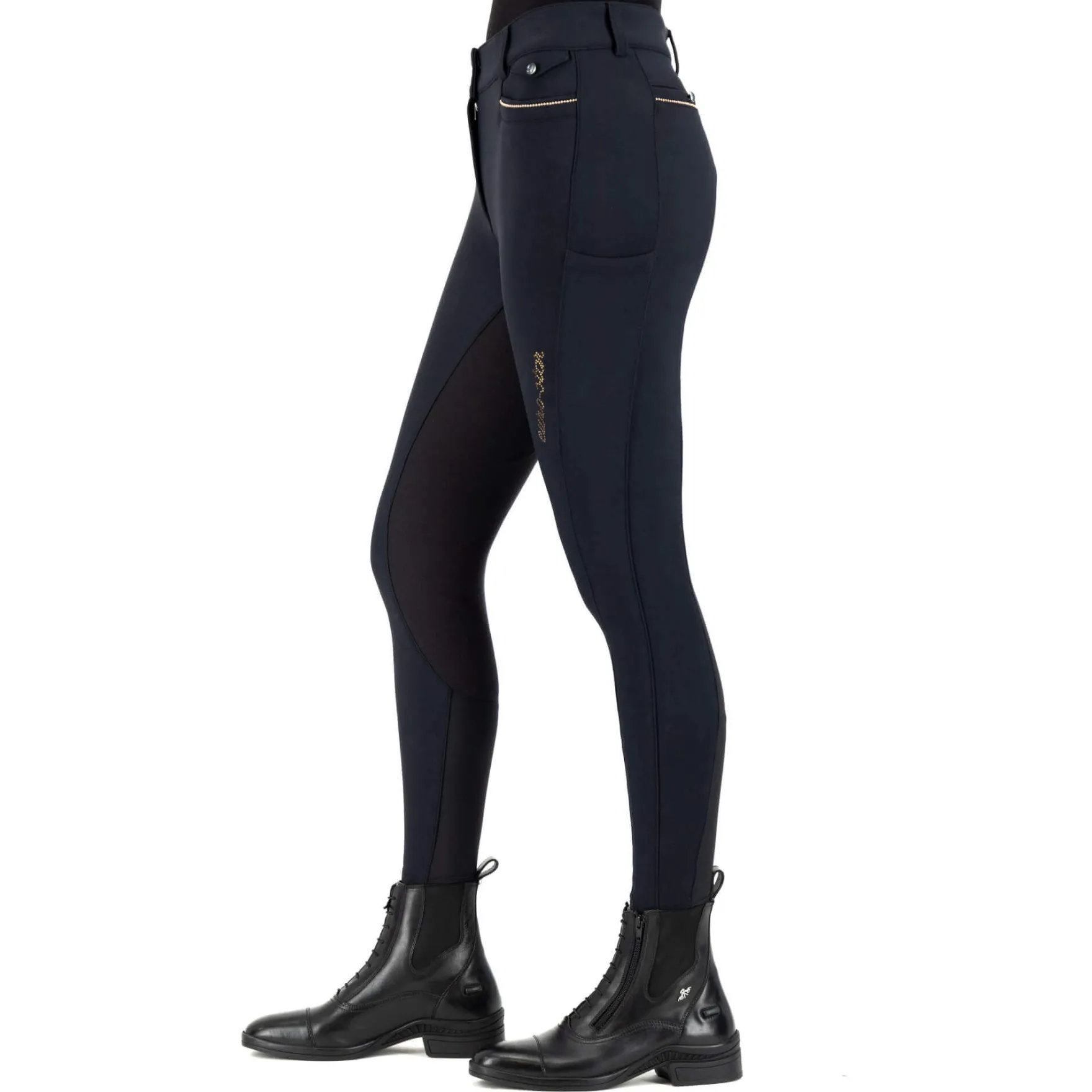 Reithose Damen ESArielle, Vollbesatz, Grip Connect, Winterreithose