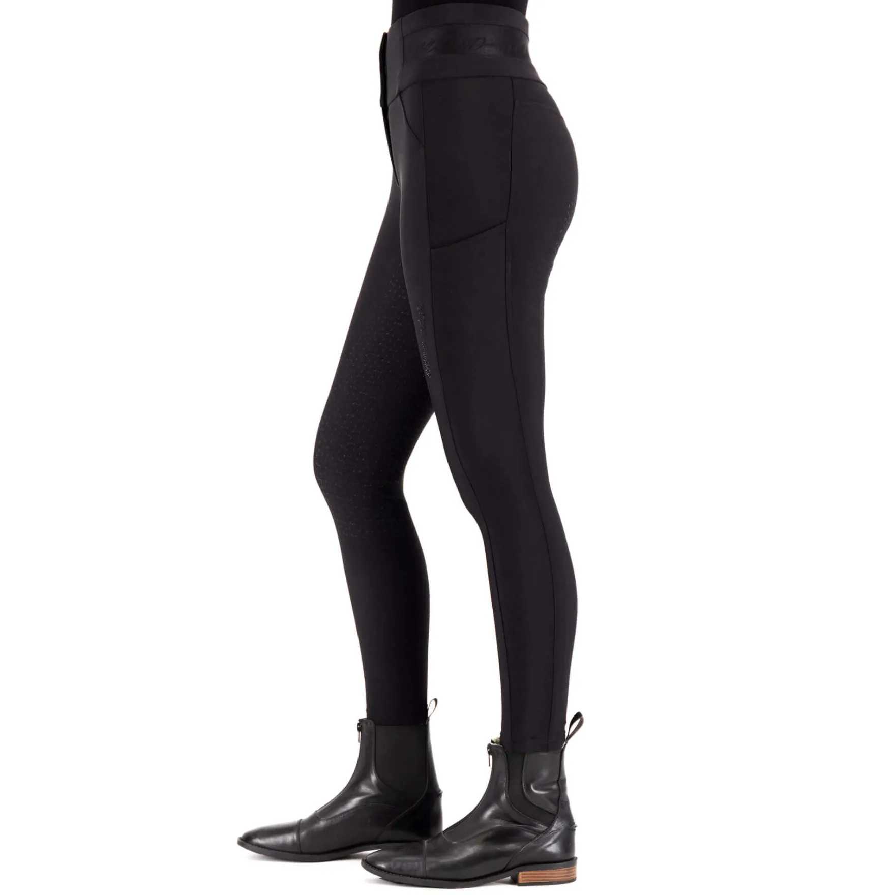 Reithose Damen ESAthletic Luxe, High Waist, Vollbesatz, Full-Grip