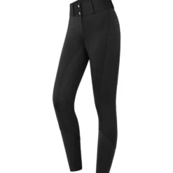 Reithose Damen Essential, High Waist, Vollbesatz, Full-Grip