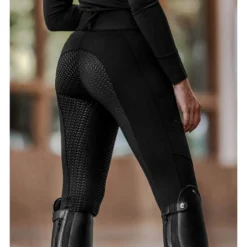 Reithose Damen Essential, High Waist, Vollbesatz, Full-Grip