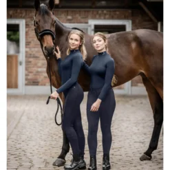 Reithose Damen Essential, Kniebesatz, Knee-Grip