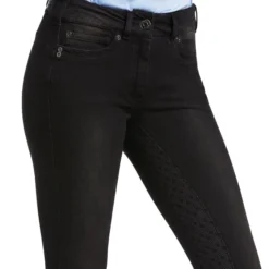 Reithose Damen Halo Denim FS FS22, Vollbesatz. Full-Grip
