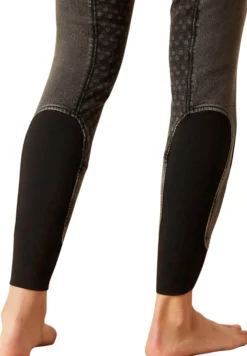 Reithose Damen Halo G Denim, Jeansreithose, Vollbesatz, Full-Grip
