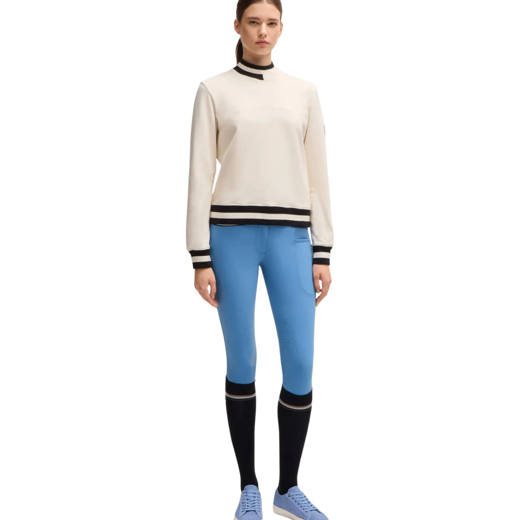 Reithose Damen Hannah FS25, High Waist, Kniebesatz, Knee-Grip