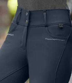 Reithose Damen Mathilda Glam, Vollbesatz, Full-Grip, High Waist, Kompression