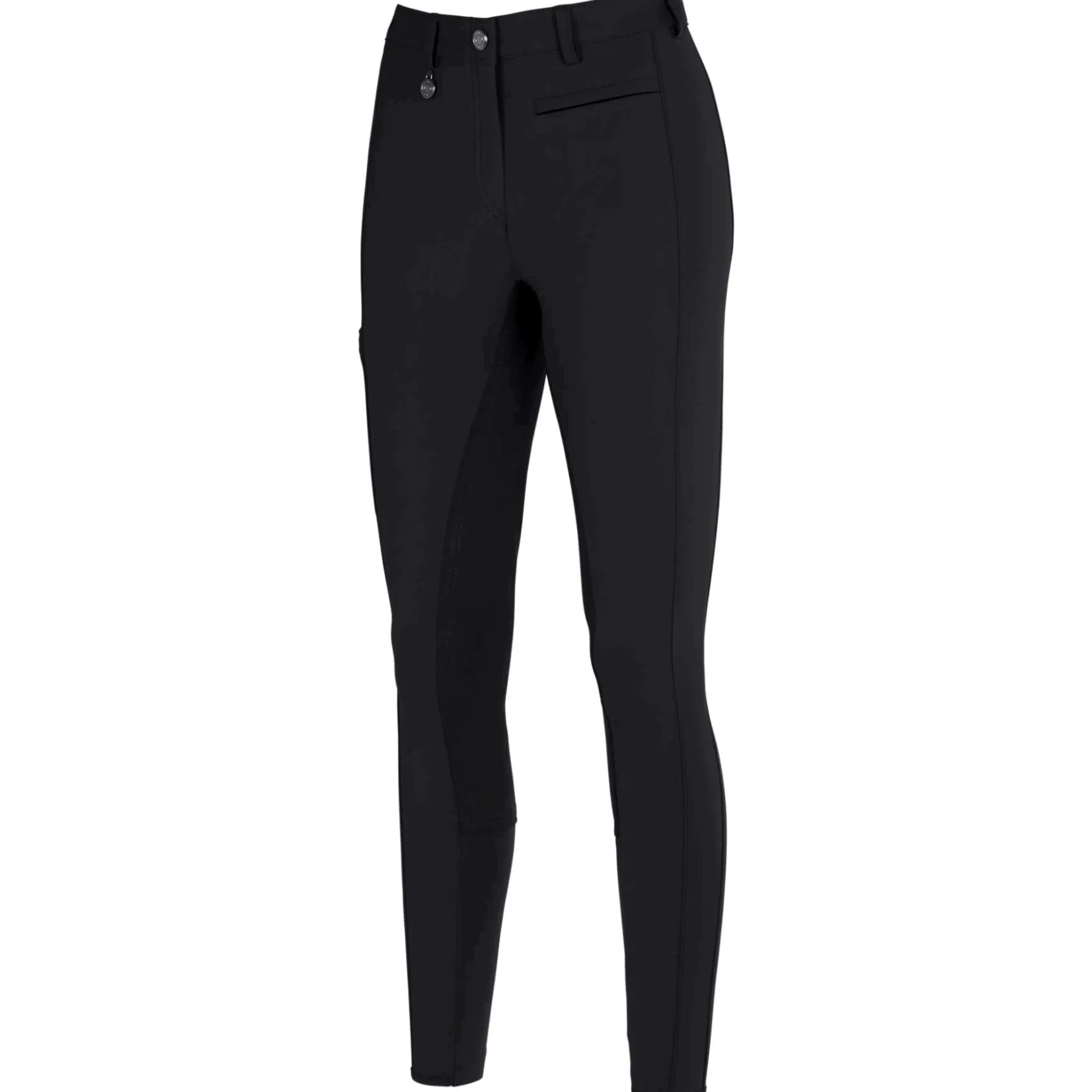 Reithose Damen New Lugana FlexTec Leather, Vollbesatz, Kunstleder-Besatz