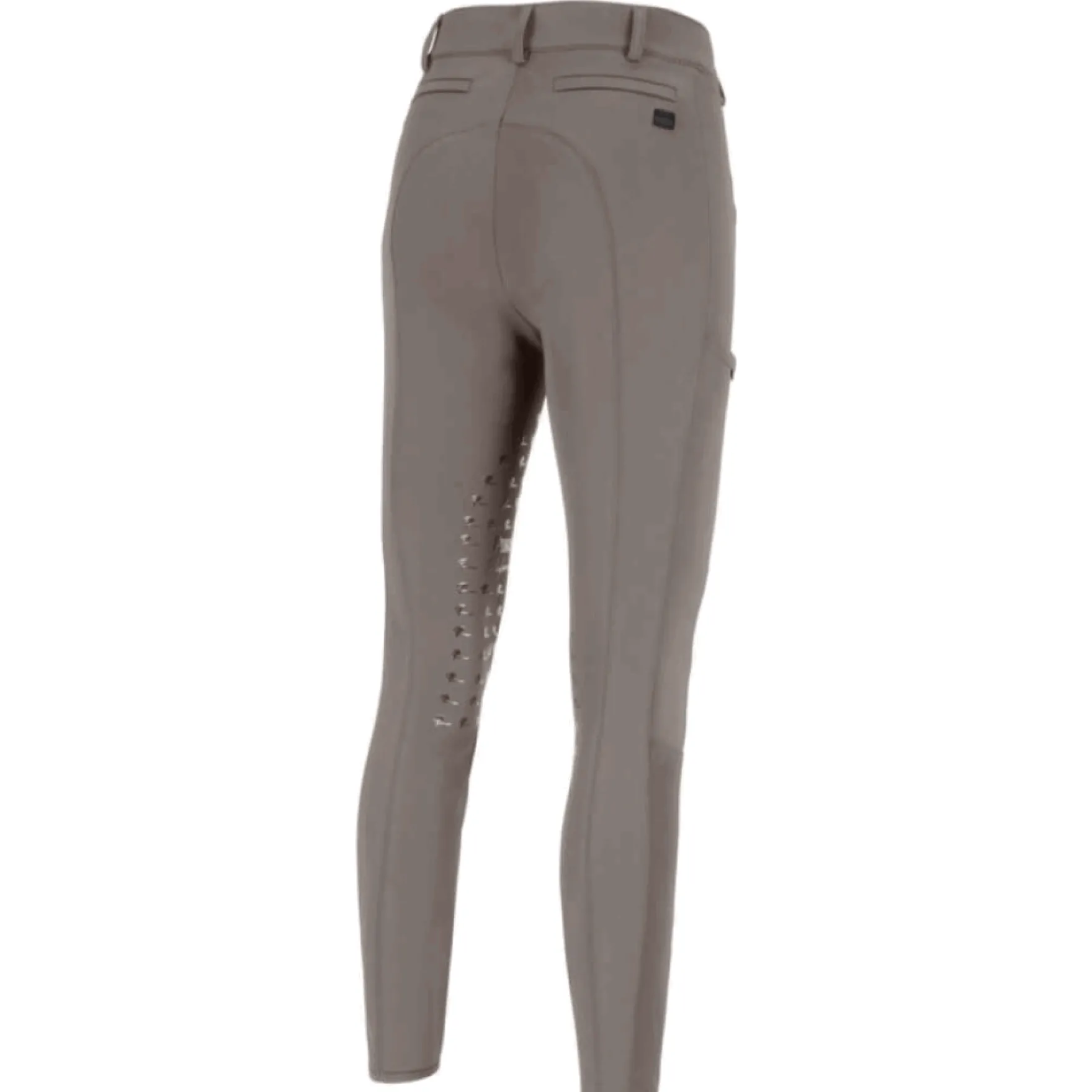 Reithose Damen Oliva Athleisure, Kniebesatz, Siebdruck-Besatz