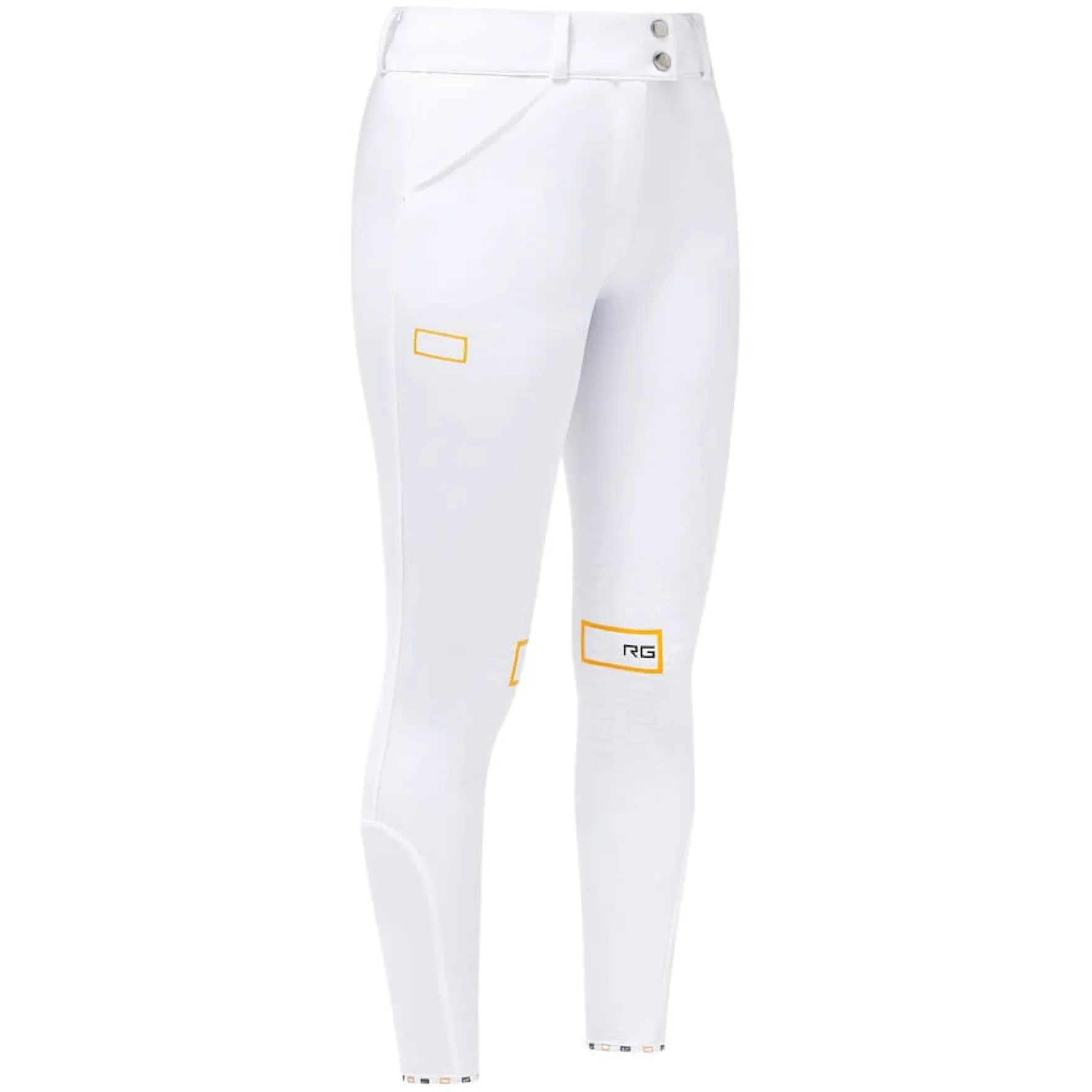 Reithose Damen RG High Waist HW22, Kniebesatz, Knee-Grip