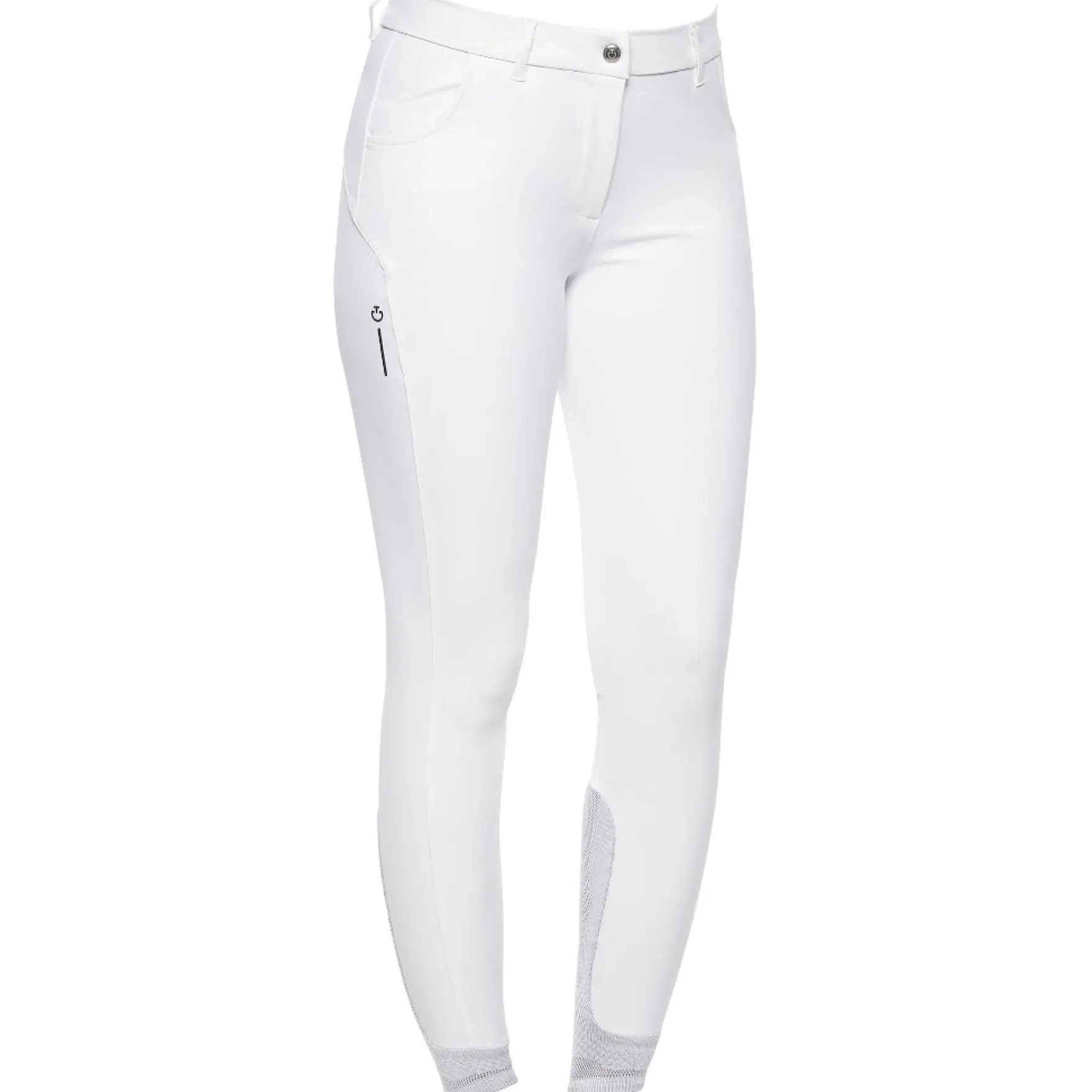 Reithose Damen RS Regular Waist, Kniebesatz, integrierter Grip
