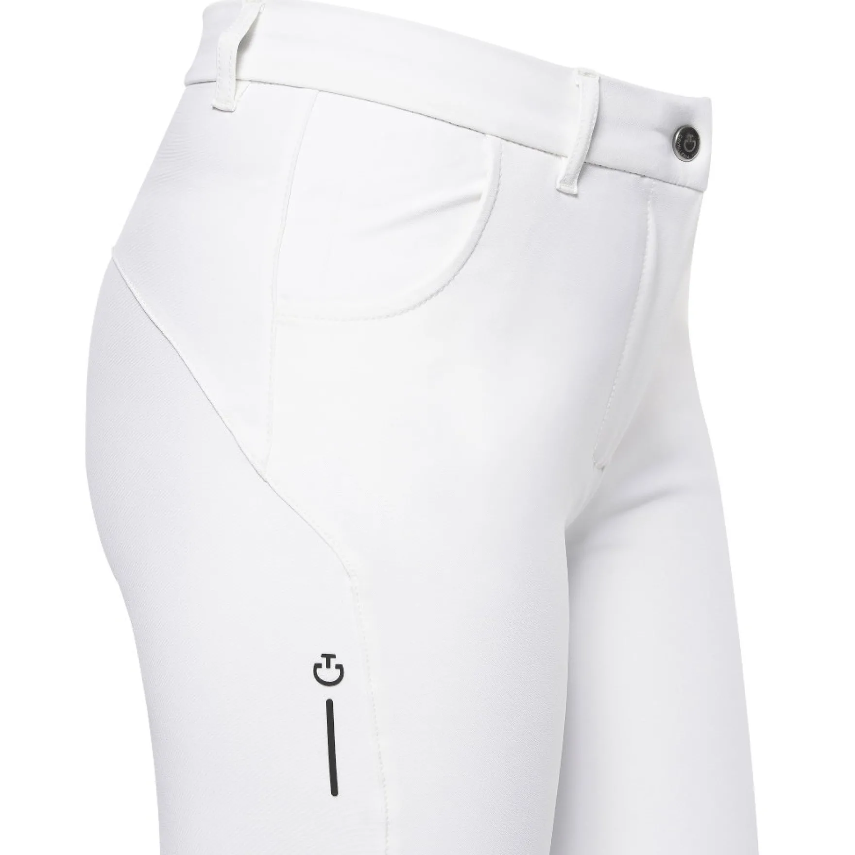 Reithose Damen RS Regular Waist, Kniebesatz, integrierter Grip