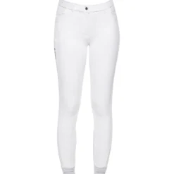 Reithose Damen RS Regular Waist, Kniebesatz, integrierter Grip