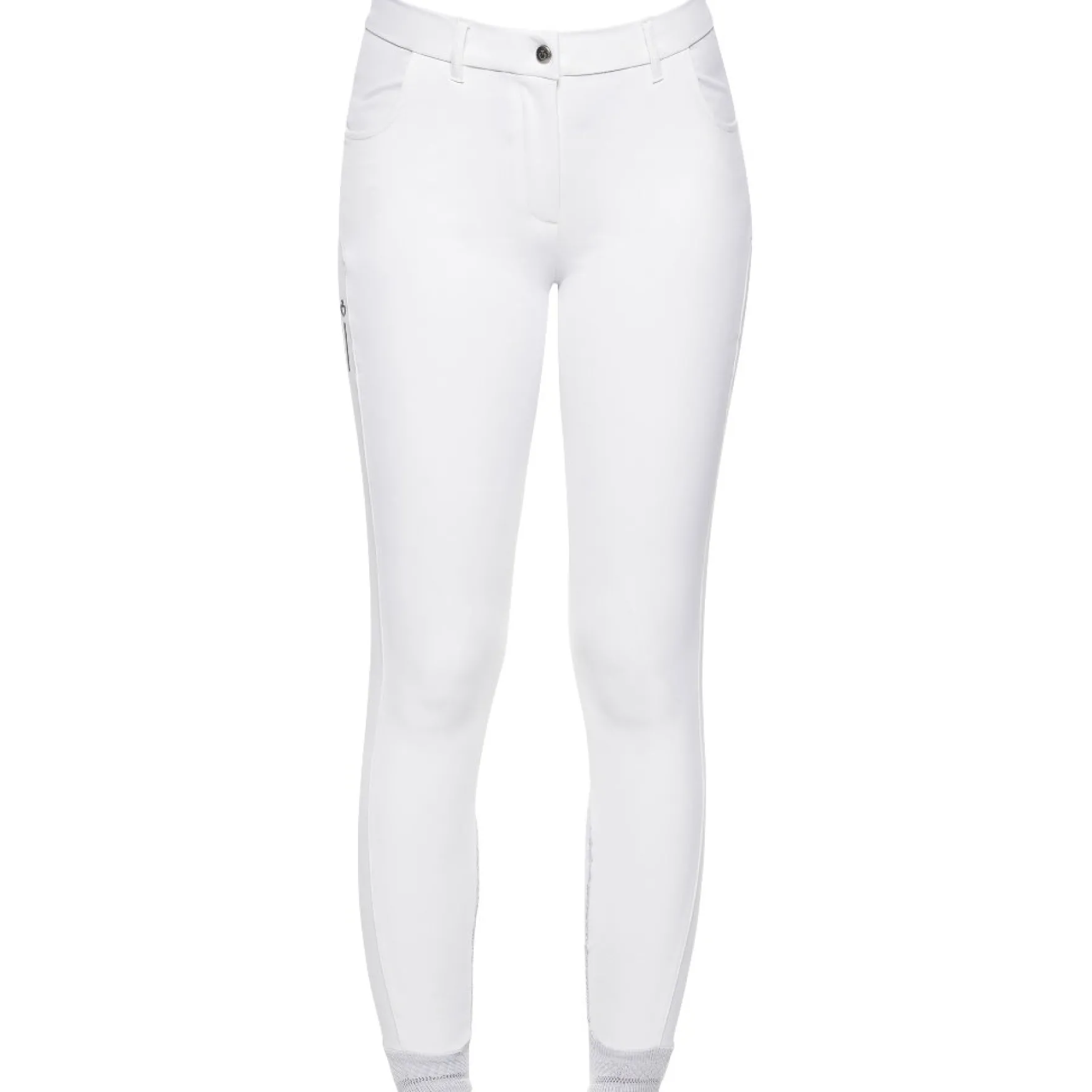 Reithose Damen RS Regular Waist, Kniebesatz, integrierter Grip