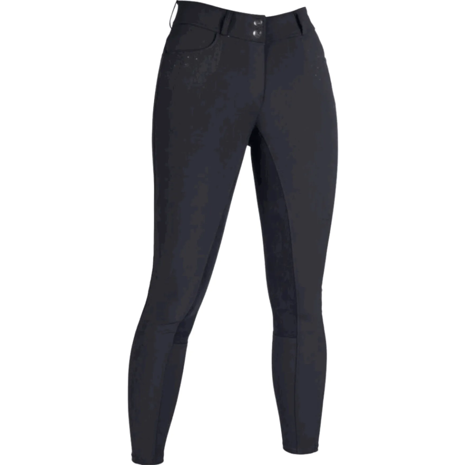 Reithose Damen Savona Style Alos, High Waist, Vollbesatz, Kunstlederbesatz
