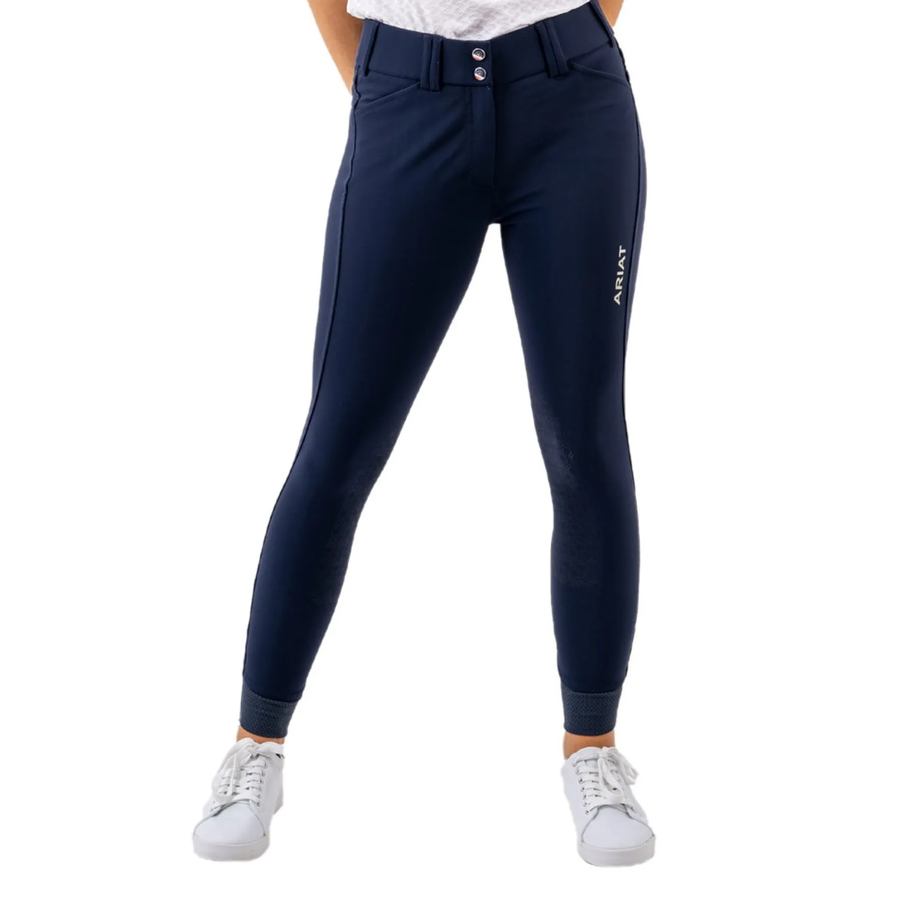 Reithose Damen Tri Factor, Kniebesatz, Knee-Grip