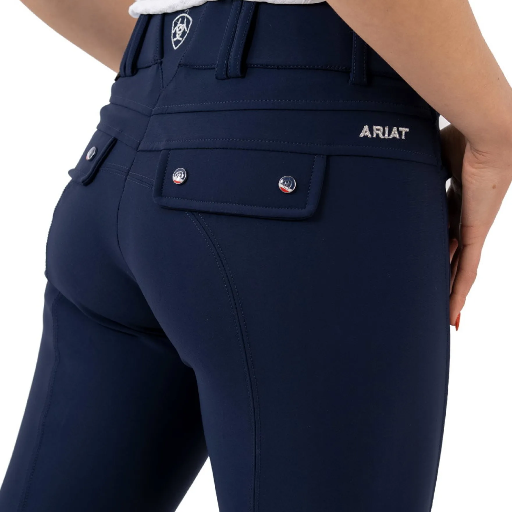 Reithose Damen Tri Factor, Kniebesatz, Knee-Grip