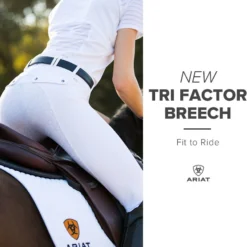 Reithose Damen Tri Factor, Vollbesatz, Full-Grip