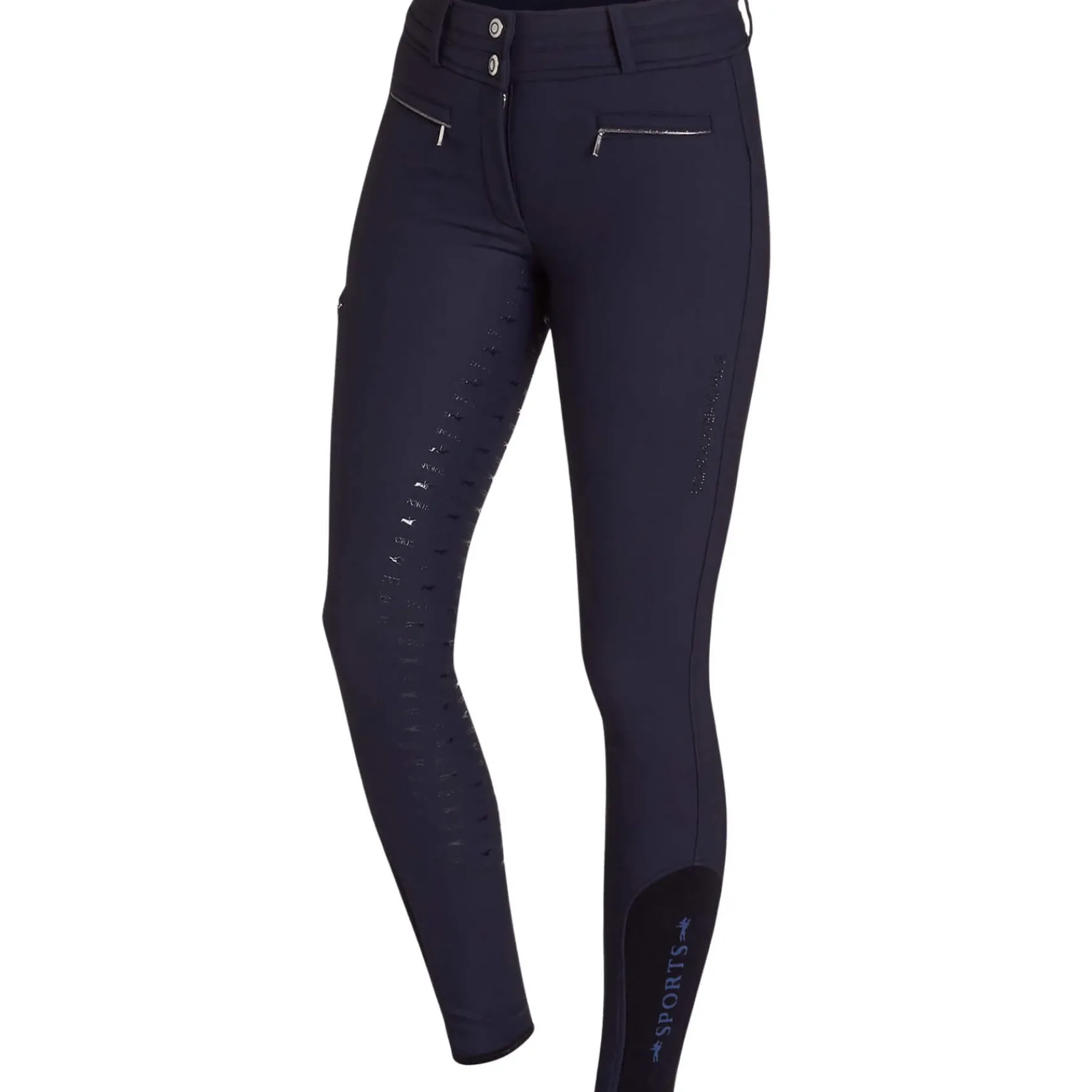 Reithose Damen Winter Heather, Winterreithose, Vollbesatz, Full-Grip