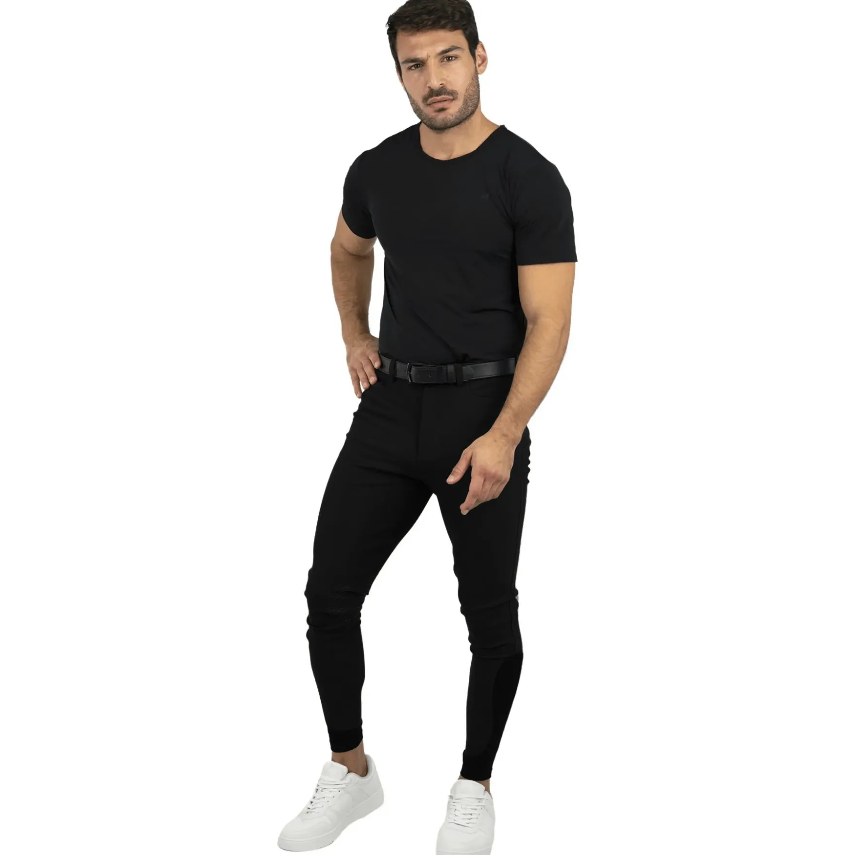 Reithose Herren Performance, Kniebesatz, Knee-Grip