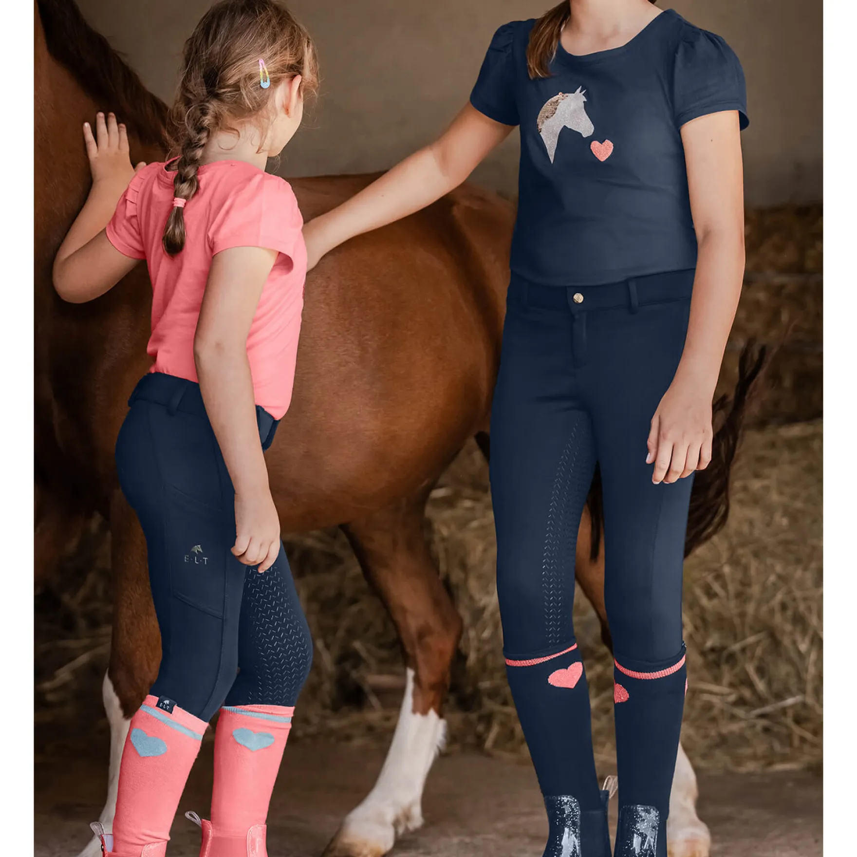Reithose Kinder Essential, Vollbesatz, Full-Grip