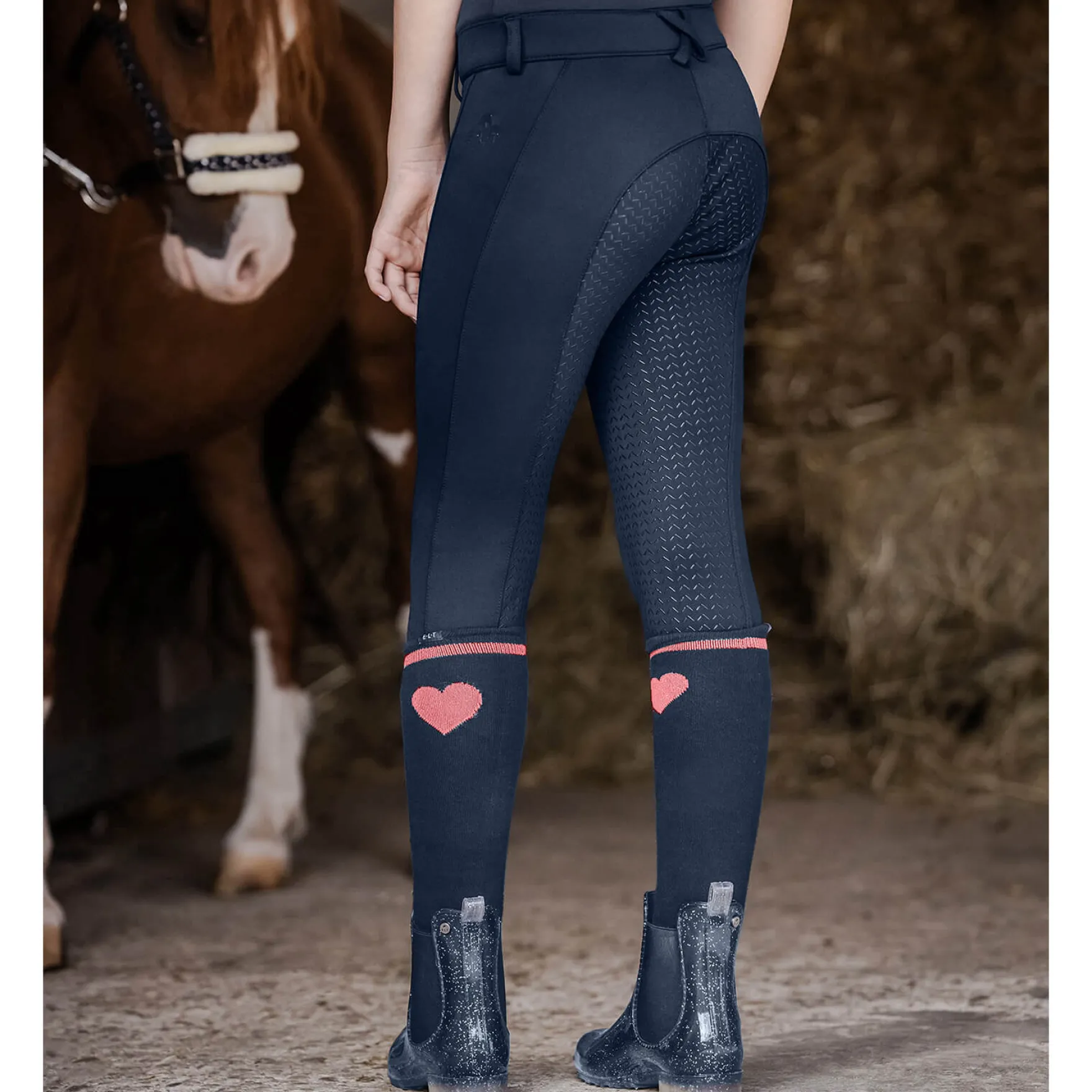 Reithose Kinder Essential, Vollbesatz, Full-Grip