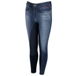 Reithose Kinder Kalotta Grip Jeans, Vollbesatz, Full-Grip