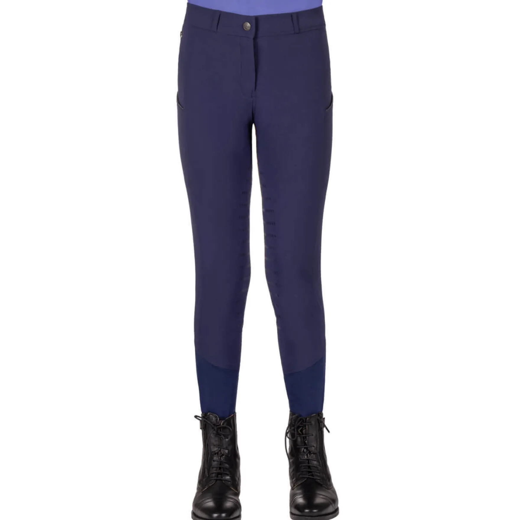 Reithose Kinder Nyomi, Sommerreithose, Teilbesatz, Half-Grip, wasserabweisend