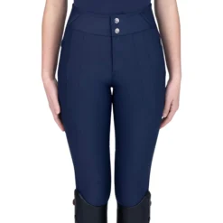 Reithose Kinder YR Vision, Vollbesatz, Full-Grip, High Waist