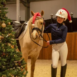 Reitkappenüberzug Weihnachten, Reithelmüberzug