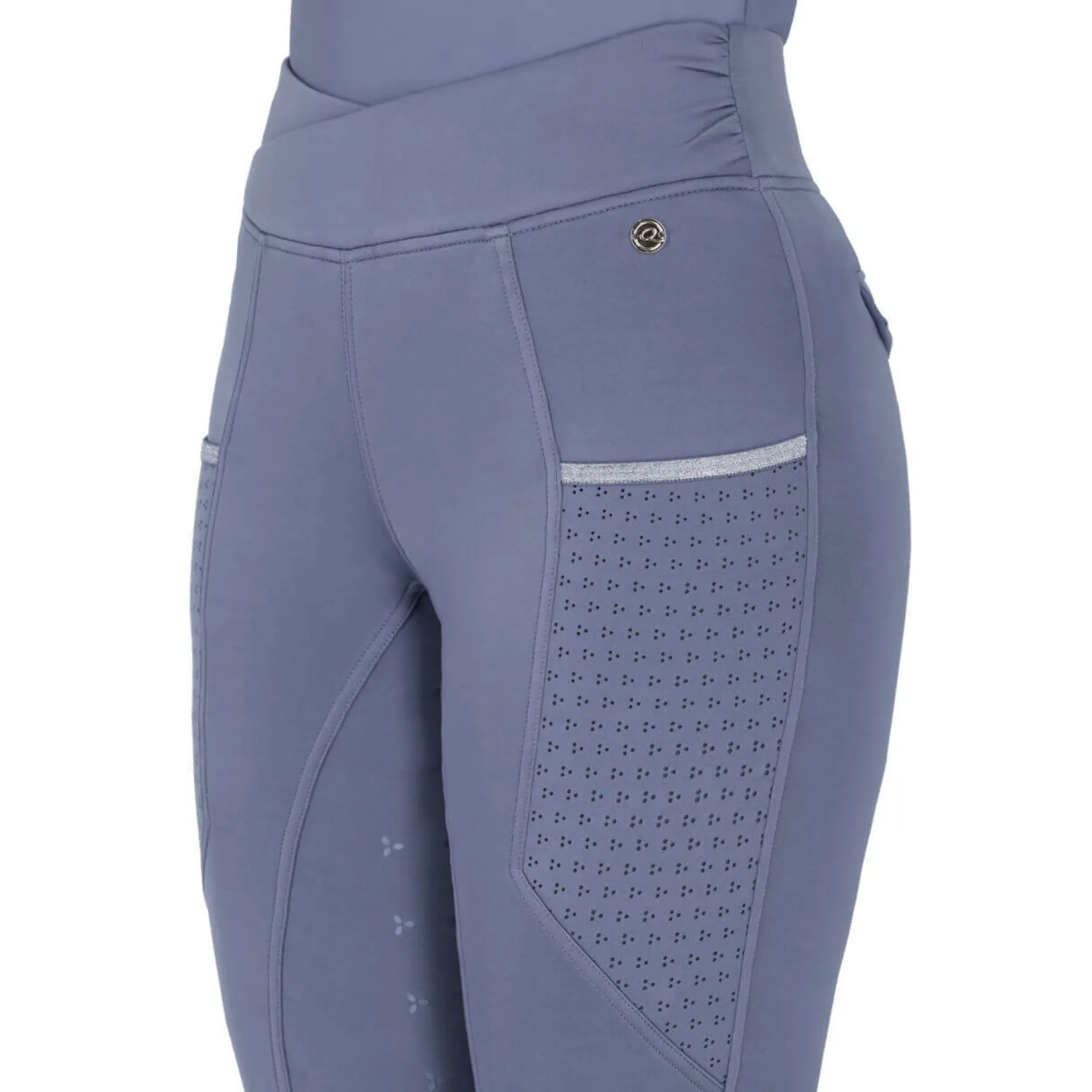 Reitleggings Damen Aubree FS26, Teilbesatz, Half-Grip