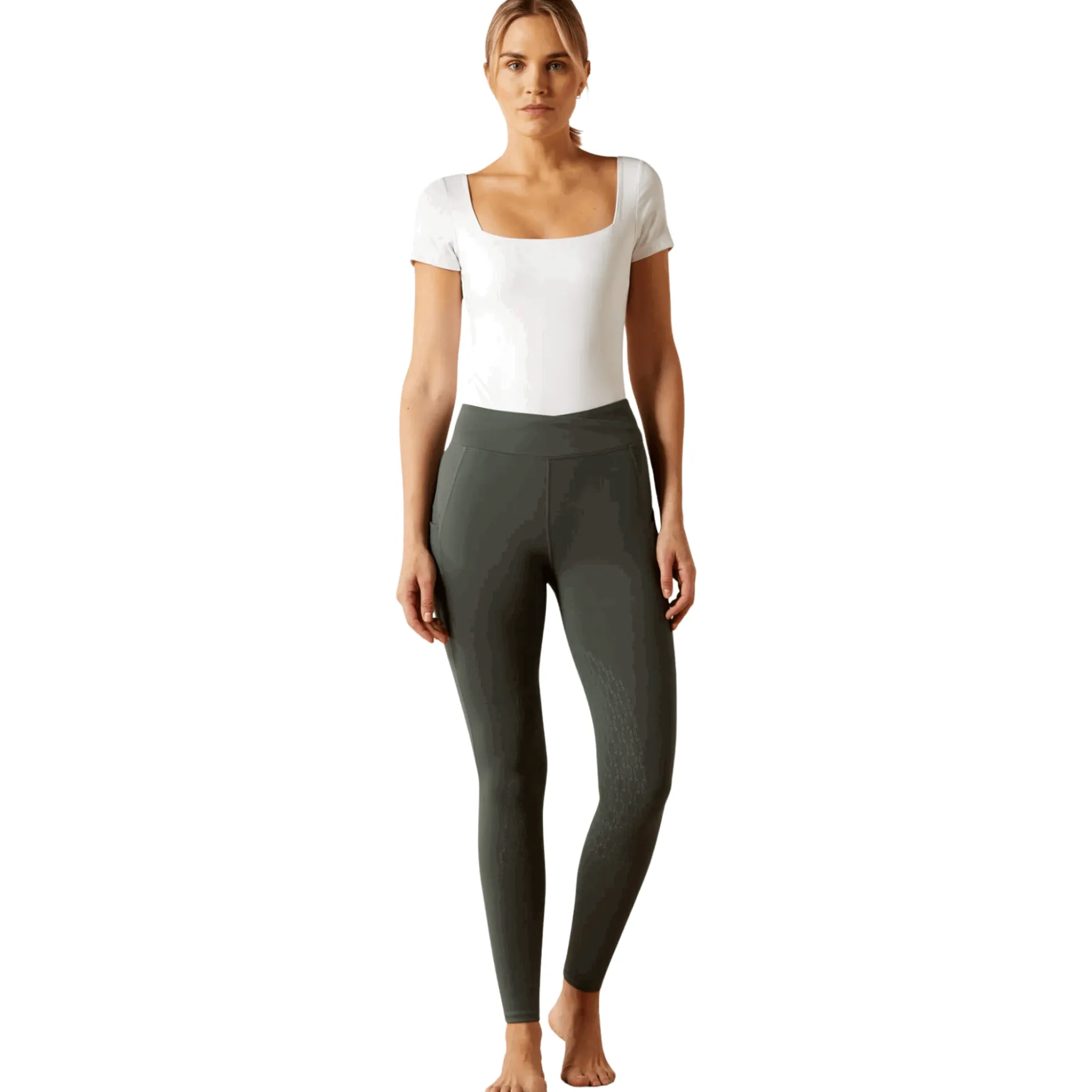 Reitleggings Damen Avail 2.0 HW25, Teilbesatz, Half-Grip