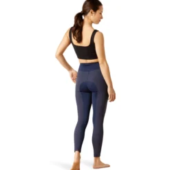 Reitleggings Damen Boreas, Teilbesatz, Half-Grip, High Waist