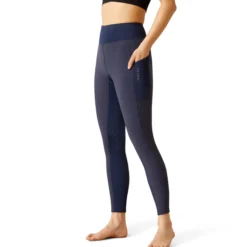 Reitleggings Damen Boreas, Teilbesatz, Half-Grip, High Waist
