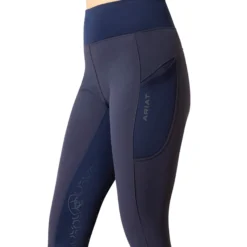 Reitleggings Damen Boreas, Teilbesatz, Half-Grip, High Waist