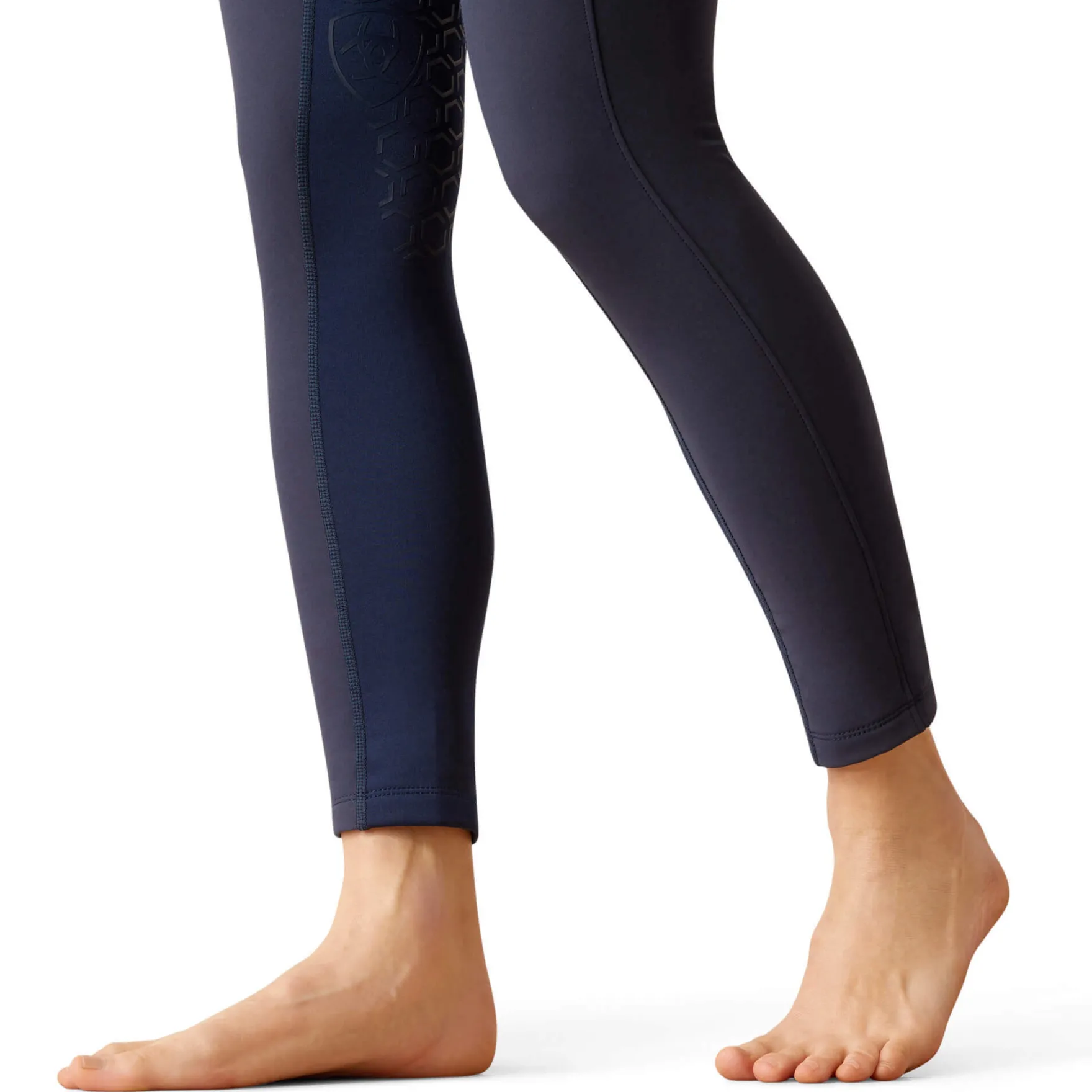 Reitleggings Damen Boreas, Teilbesatz, Half-Grip, High Waist