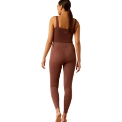 Reitleggings Damen Boreas 2.0, Teilbesatz, Half-Grip, High Waist