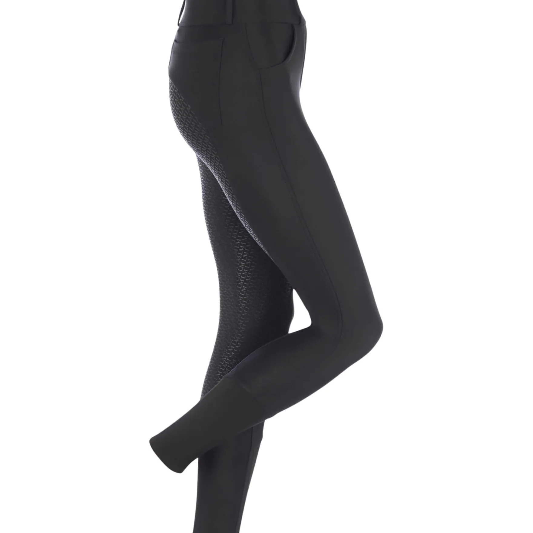 Reitleggings Damen Demi Pull On Breggings, Vollbesatz, Full-Grip