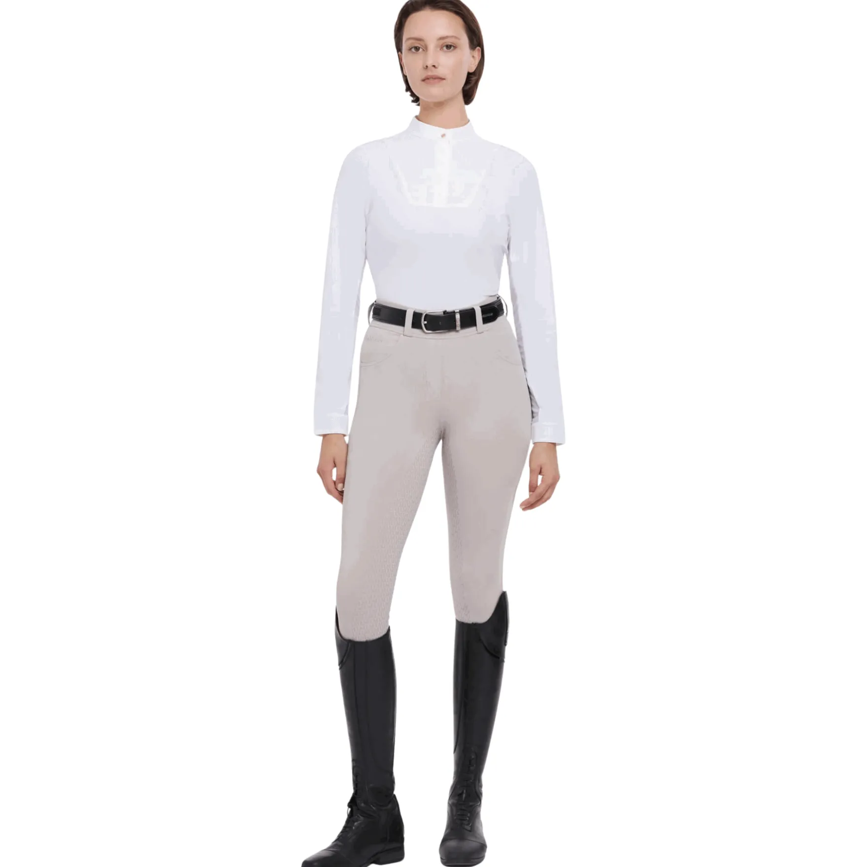 Reitleggings Damen Demi Pull On Breggings FS25, Vollbesatz, Full-Grip
