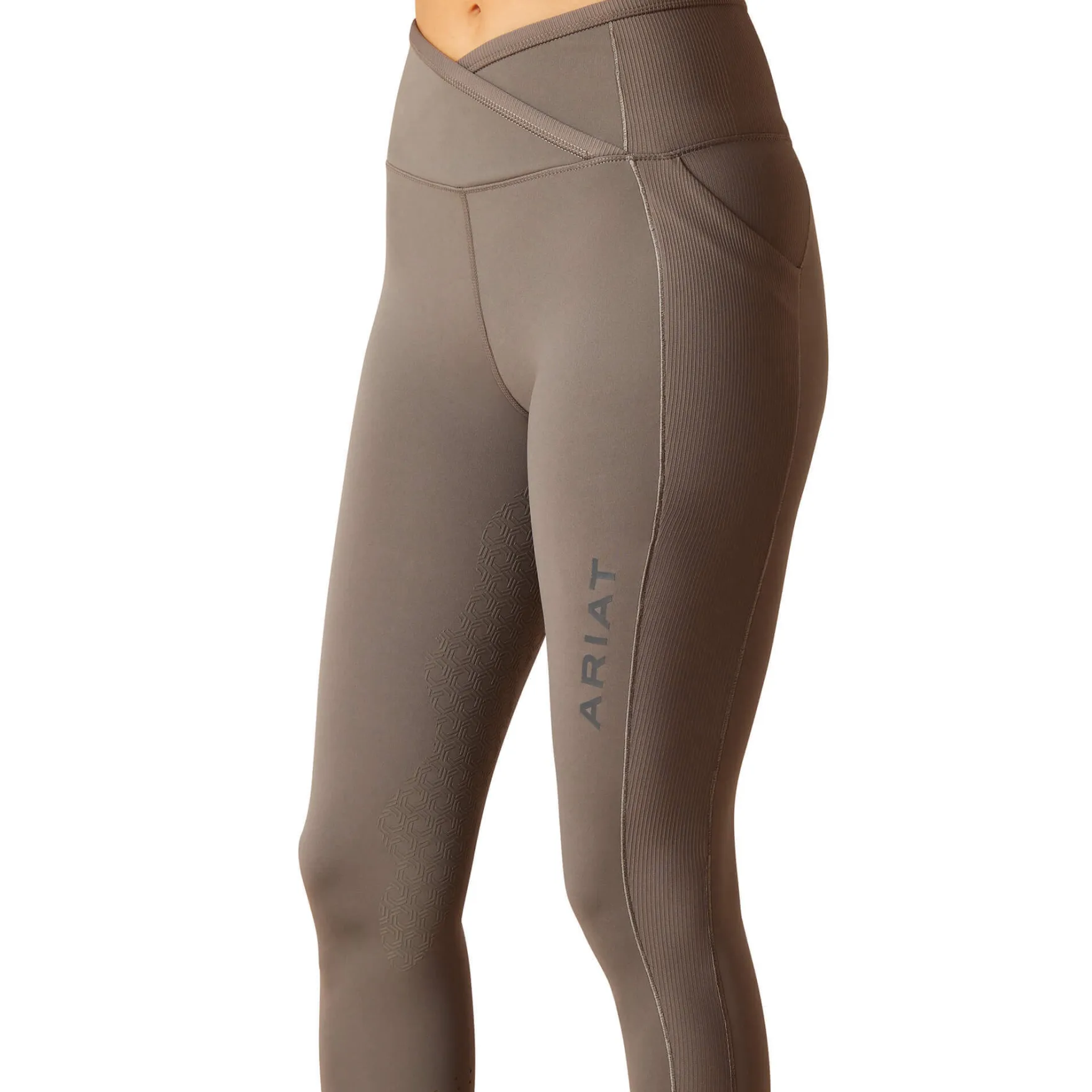 Reitleggings Damen Eos Chic, Teilbesatz, Half-Grip