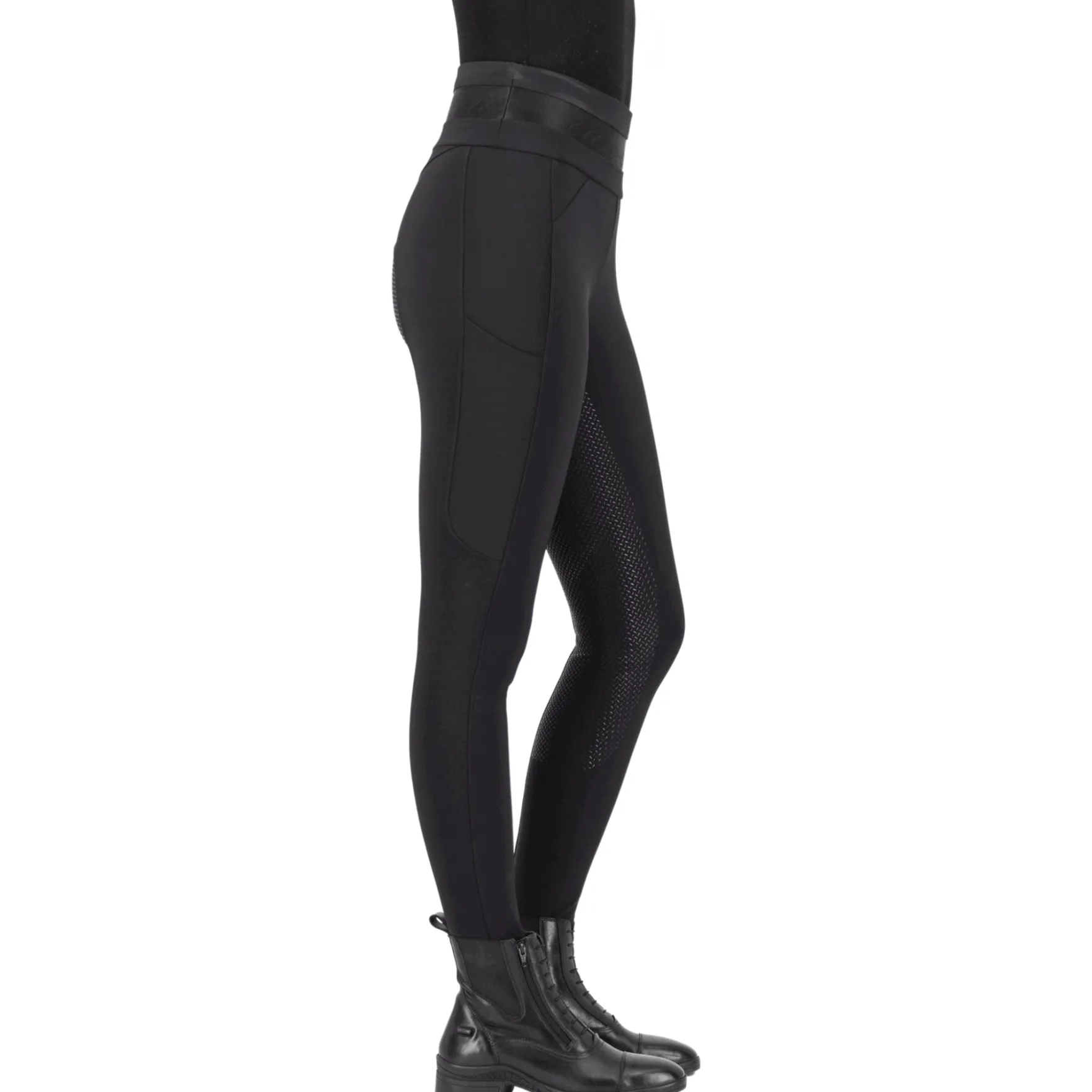 Reitleggings Damen ESImpress, Vollbesatz, Full-Grip