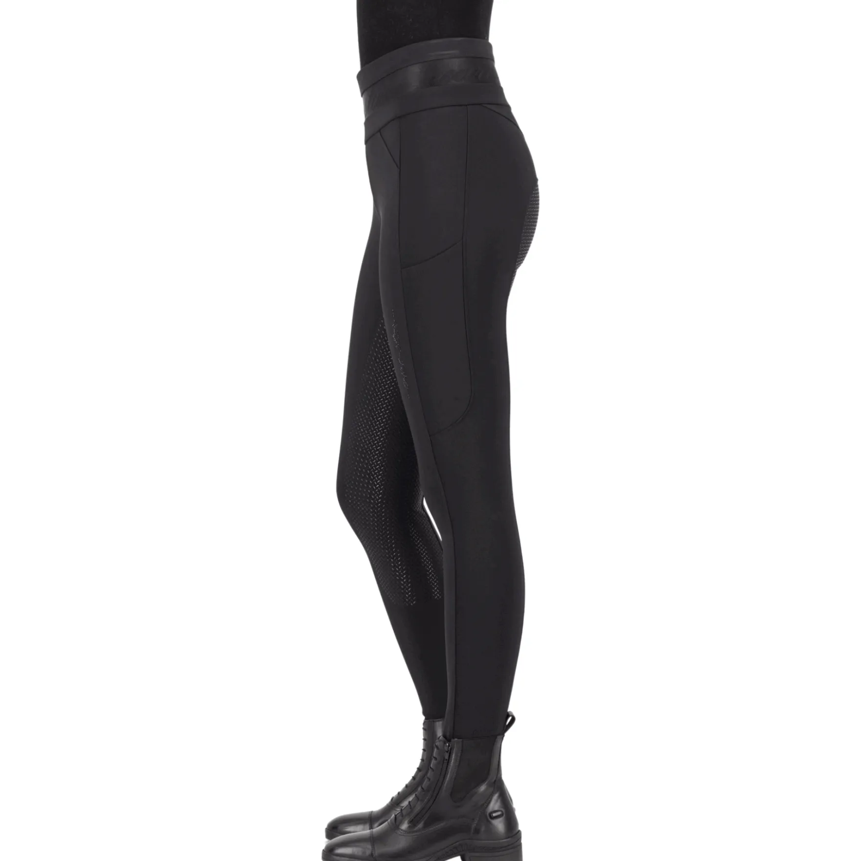 Reitleggings Damen ESImpress, Vollbesatz, Full-Grip