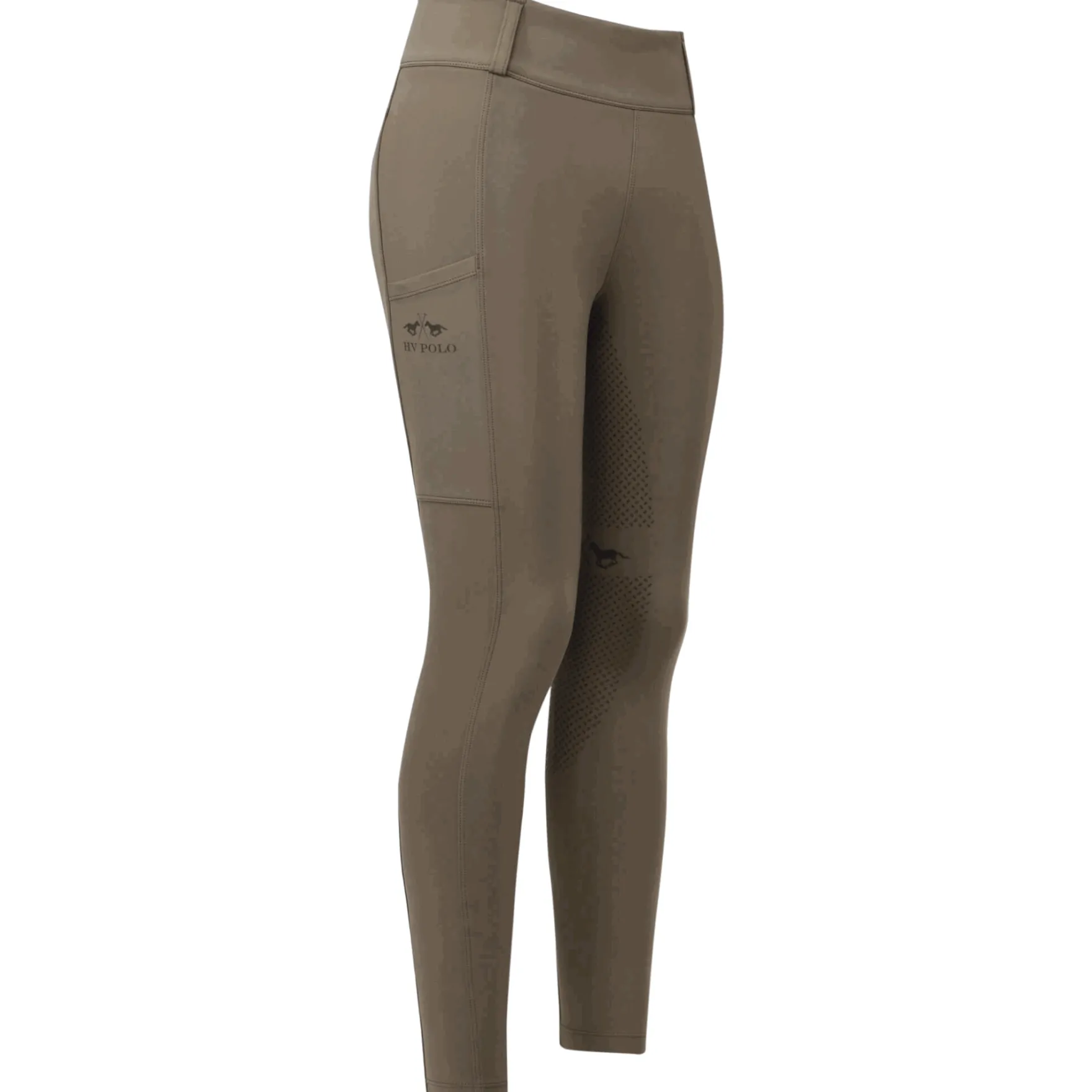 Reitleggings Damen HVPManou, Vollbesatz, Full-Grip, High Waist