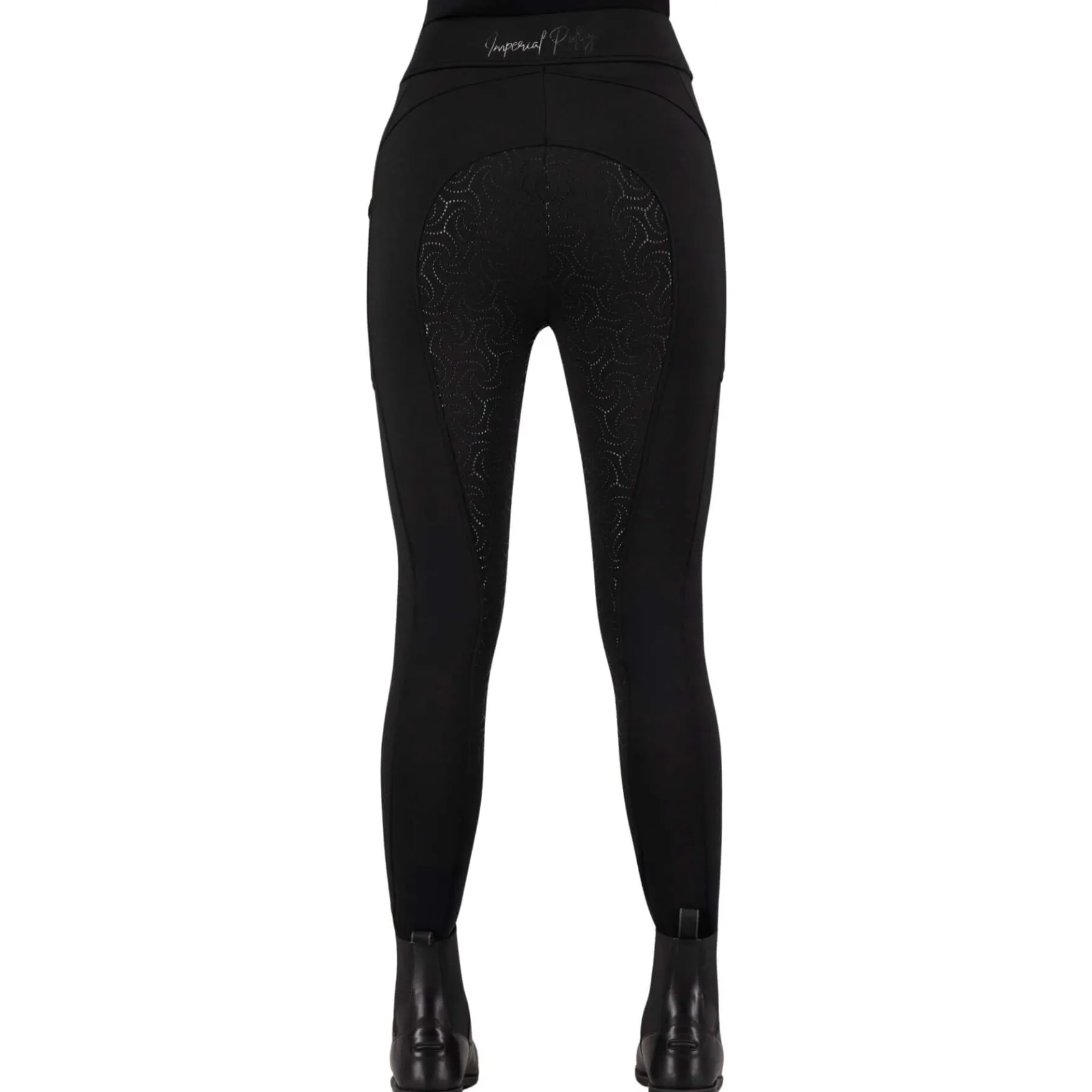 Reitleggings Damen IRHTeddy, Vollbesatz, Full-Grip, High Waist, Winter
