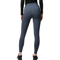 Reitleggings Damen Jump Movement Grey, Kniebesatz, Knee-Grip