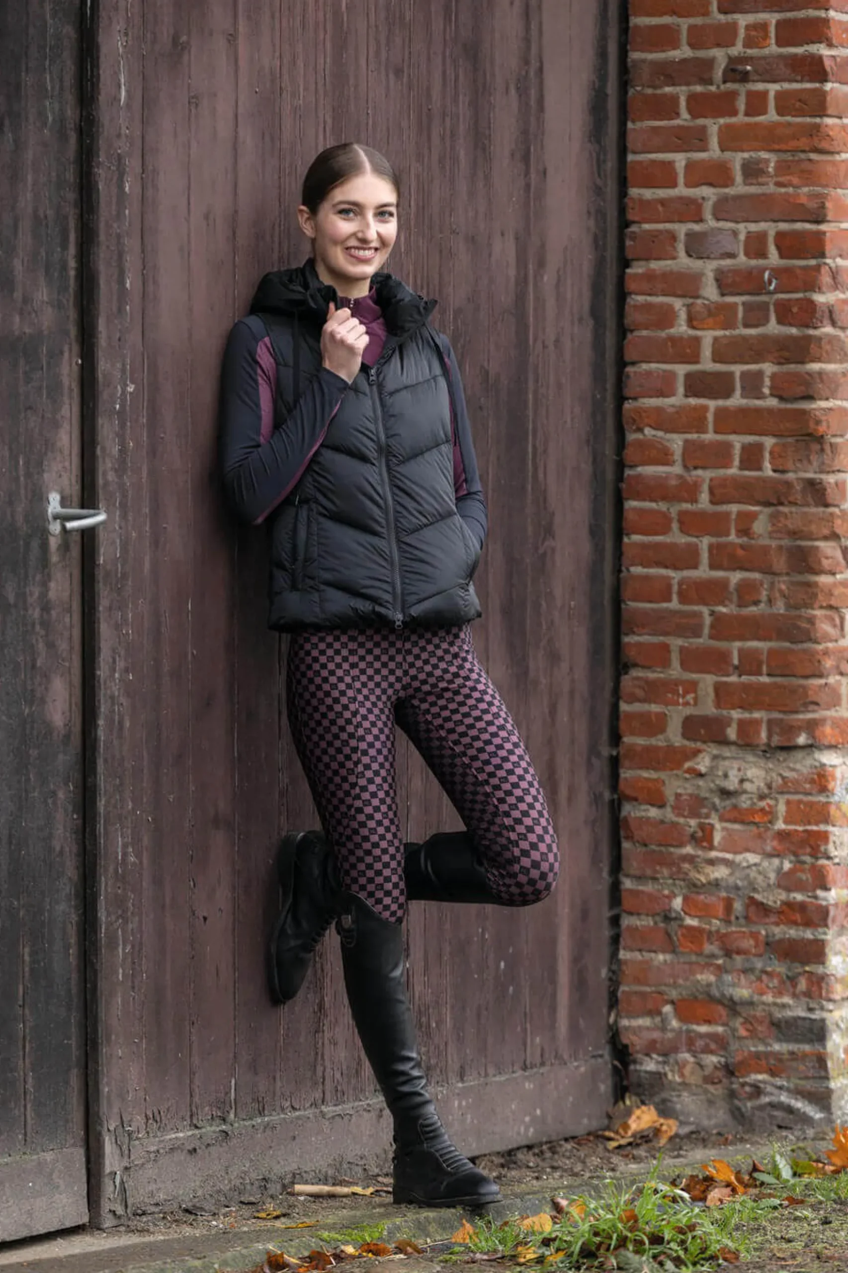 Reitleggings Damen KLKristin HW25, Vollbesatz, Full-Grip, Kompression
