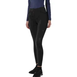 Reitleggings Damen Premium, Kompression, Kniebesatz, Knee-Grip