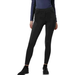 Reitleggings Damen Premium, Kompression, Kniebesatz, Knee-Grip