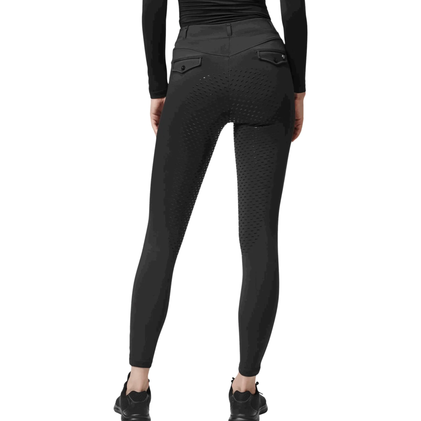 Reitleggings Damen Premium, Kompression, Vollbesatz, Full-Grip