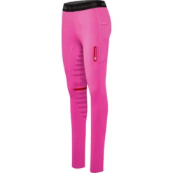 Reitleggings Damen Reggings R1, Teilbesatz, Half-Grip