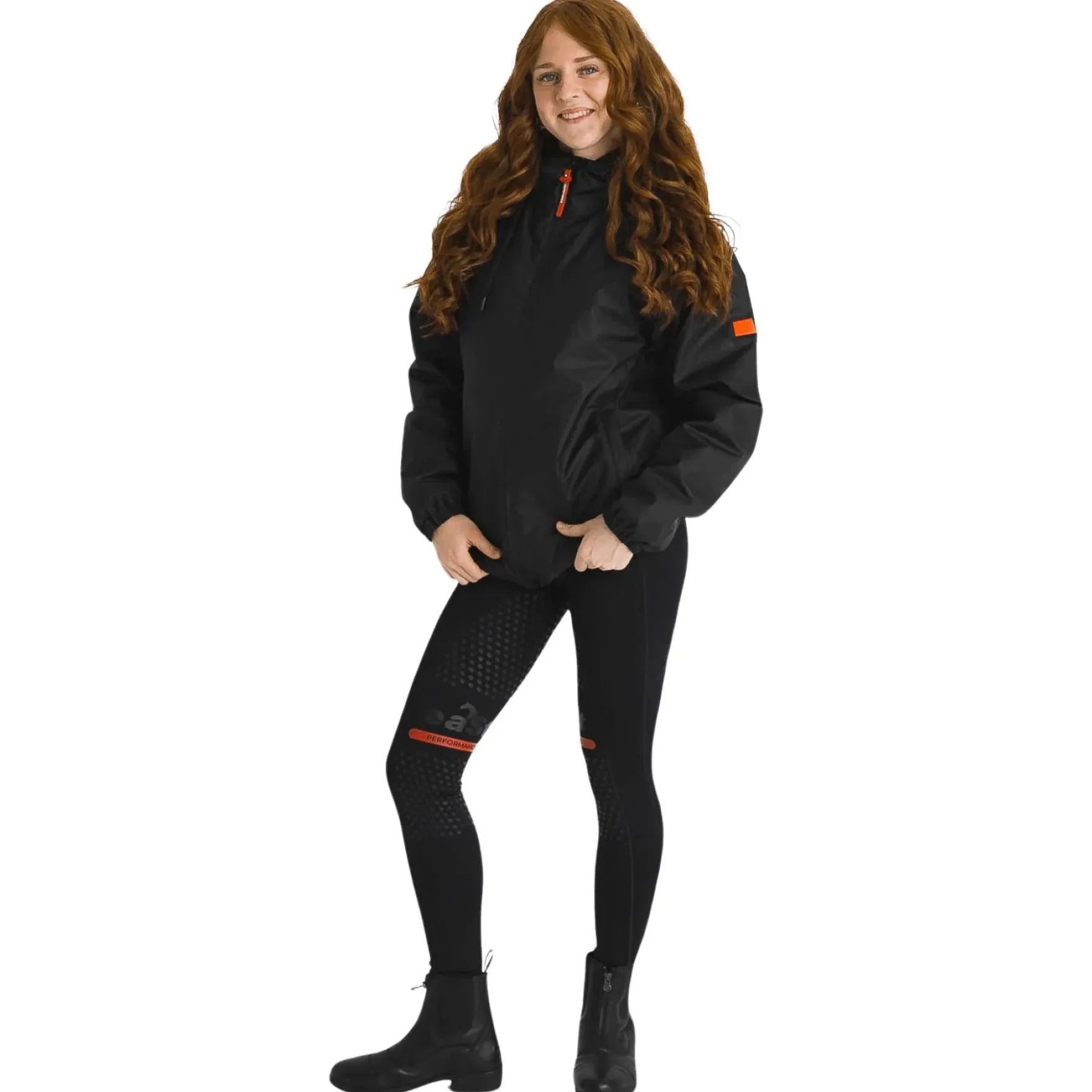 Reitleggings Damen Reggings R1 Highwaist Light Winter, Vollbesatz, Full-Grip