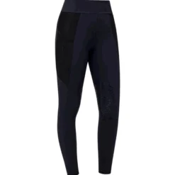 Reitleggings Damen Revo Jersey Mesh, Kompression, Kniebesatz, Knee-Grip